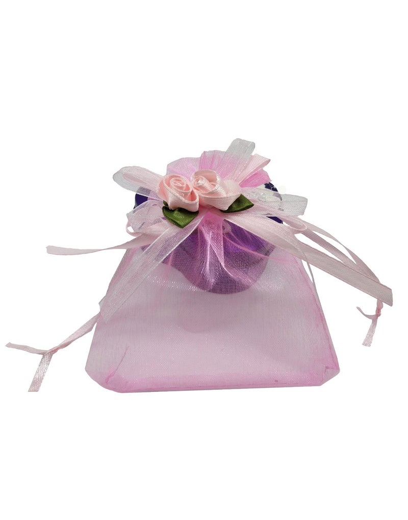Ankirol 50pcs Sheer Organza Favor Bags For Wedding 3.8x4.8'' Gift Bags Samples Display Drawstring Rose Pouches (pink) - Image 4